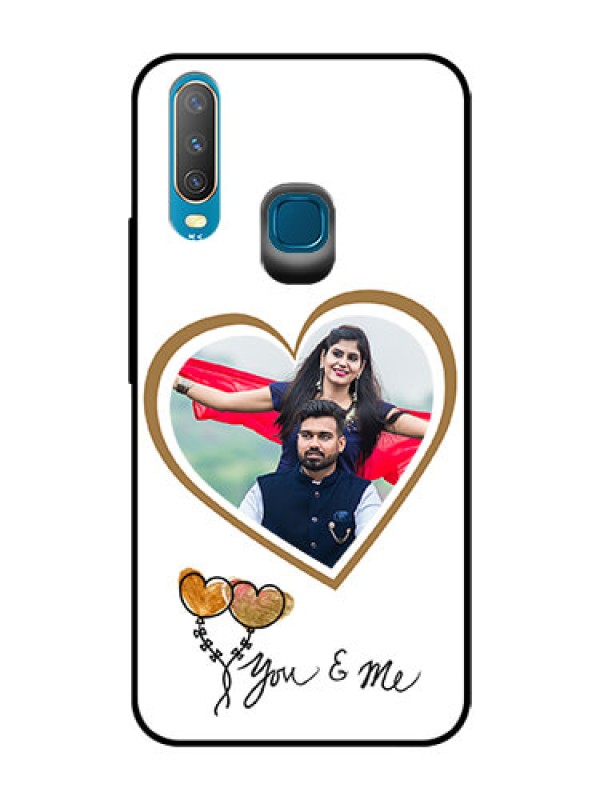Custom Vivo Y15 Custom Glass Mobile Case  - You & Me Design