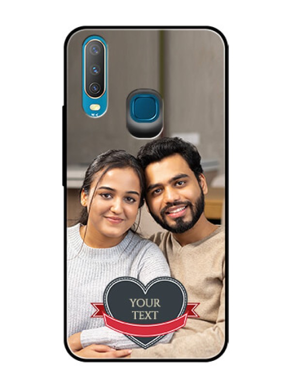 Custom Vivo Y15 Custom Glass Phone Case  - Just Married Couple Design