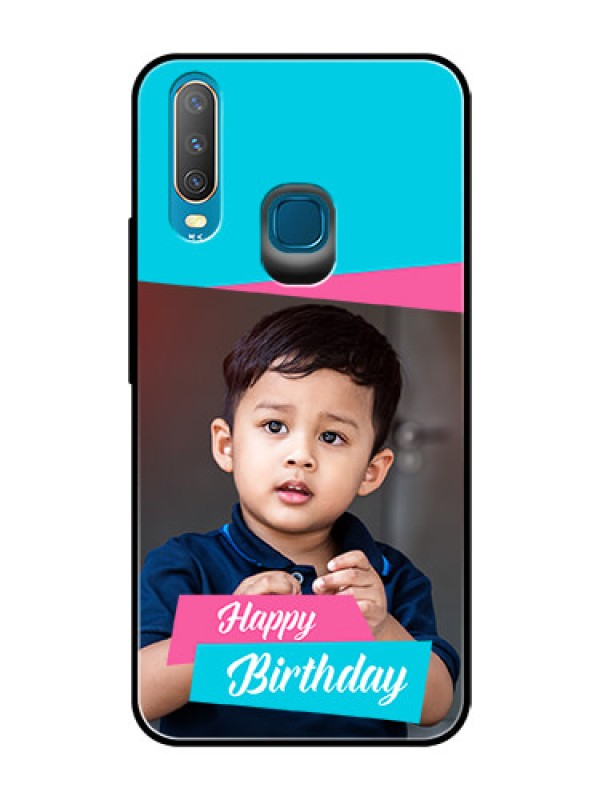 Custom Vivo Y15 Personalized Glass Phone Case  - Image Holder with 2 Color Design