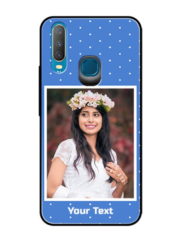 Custom Vivo Y15 Photo Printing on Glass Case  - Polka dots design