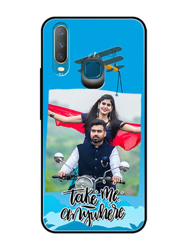 Custom Vivo Y15 Custom Glass Mobile Case  - Traveller Design 