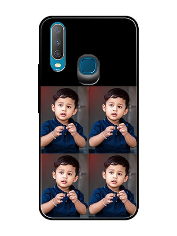 Custom Vivo Y15 4 Image Holder on Glass Mobile Cover