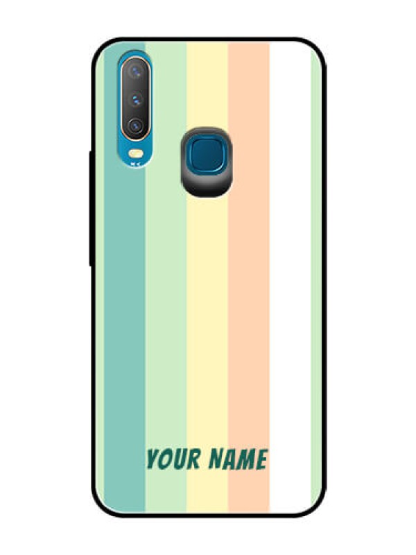 Custom Vivo Y15 Photo Printing on Glass Case - Multi-colour Stripes Design