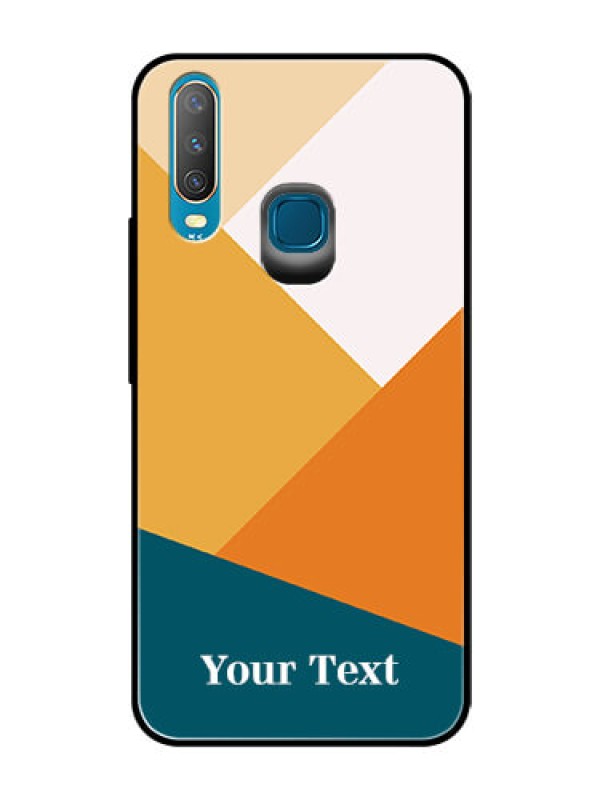 Custom Vivo Y15 Personalized Glass Phone Case - Stacked Multi-colour Design