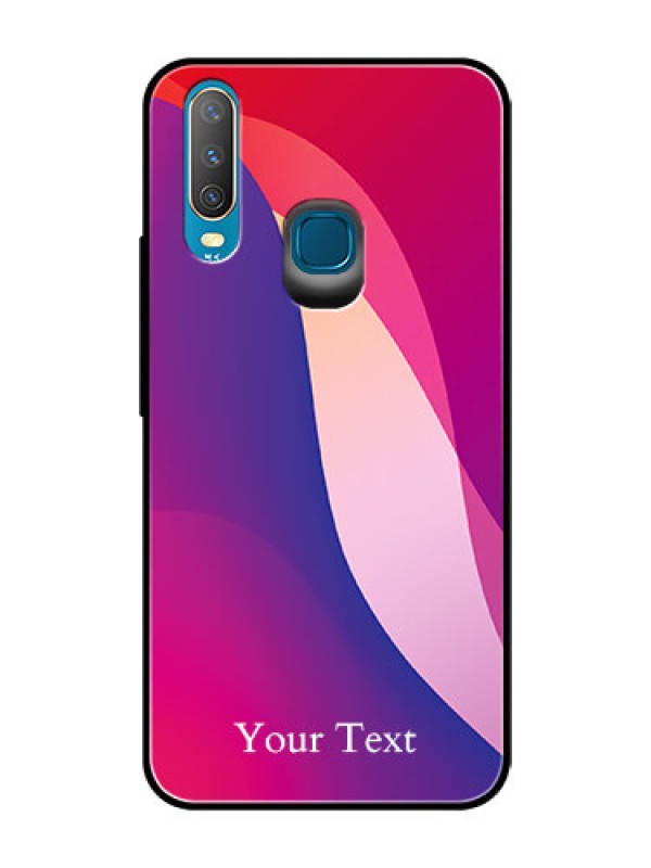 Custom Vivo Y15 Personalized Glass Phone Case - Digital abstract Overlap Design