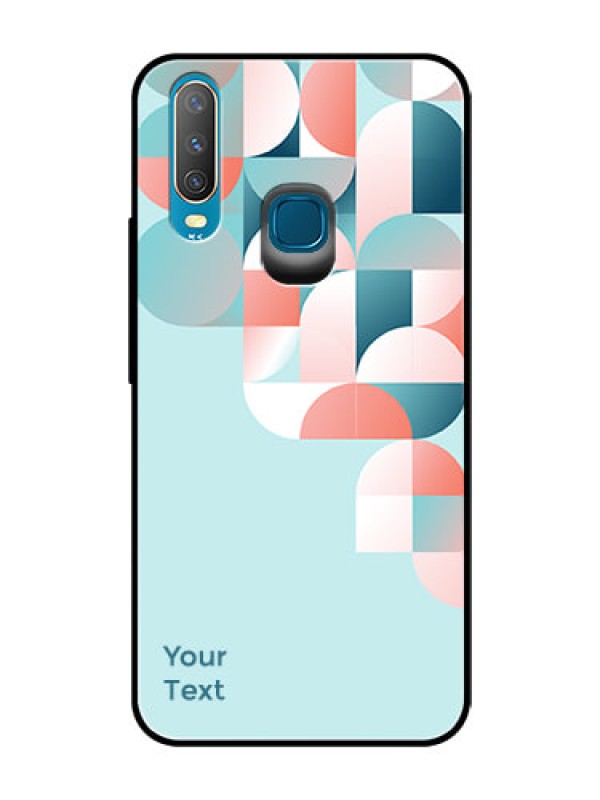 Custom Vivo Y15 Custom Glass Phone Case - Stylish Semi-circle Pattern Design