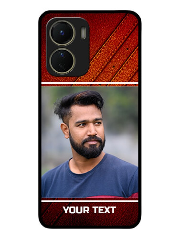 Custom Vivo Y16 Personalized Glass Phone Case - Leather Phone Case Design