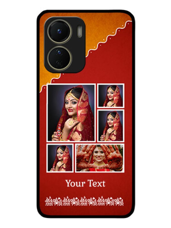 Custom Vivo Y16 Personalized Glass Phone Case - Wedding Pic Upload Design