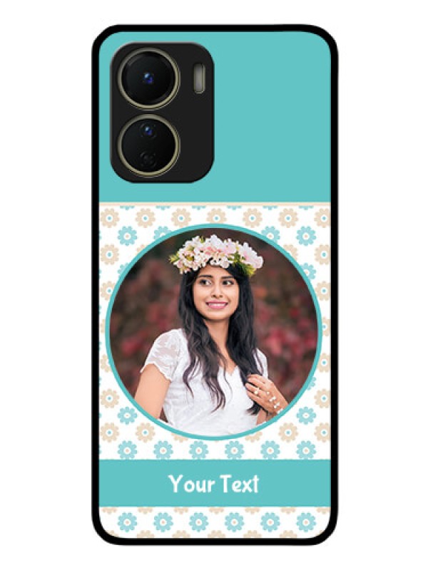 Custom Vivo Y16 Custom Glass Mobile Case - Beautiful Flowers Design