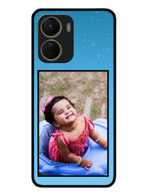 Custom Vivo Y16 Custom Glass Mobile Case - Wave Pattern Colorful Design
