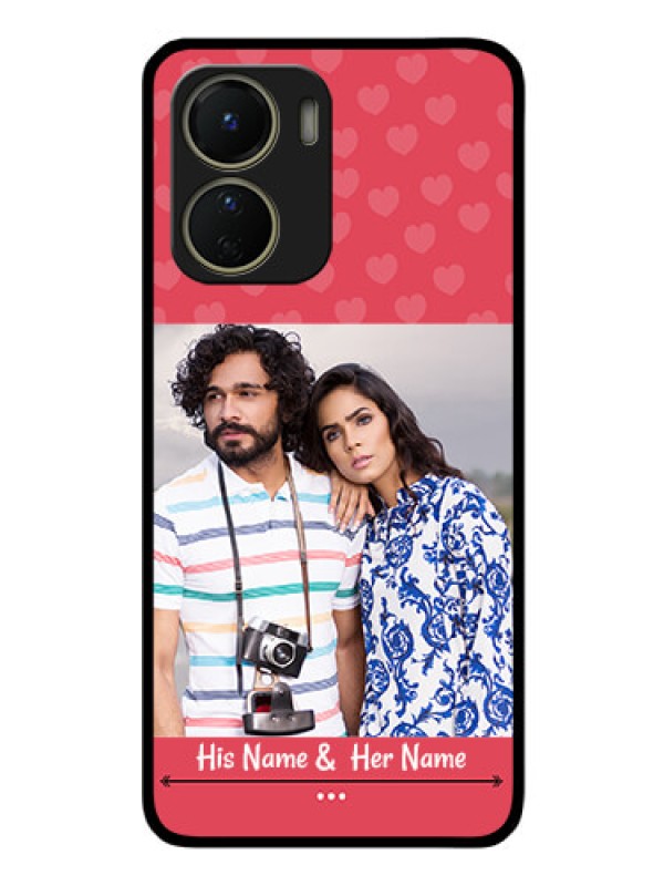 Custom Vivo Y16 Photo Printing on Glass Case - Simple Love Design