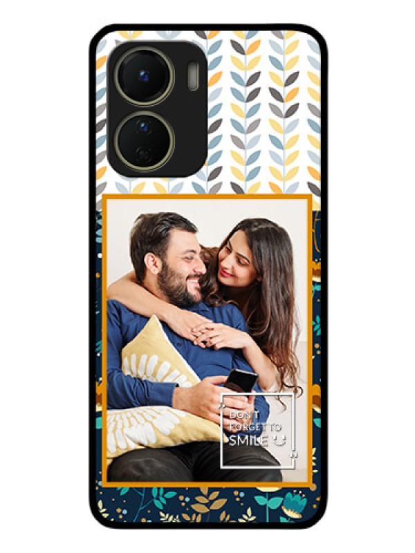 Custom Vivo Y16 Custom Glass Mobile Case - Pattern Design