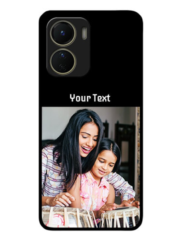 Custom Vivo Y16 Photo with Name on Glass Phone Case