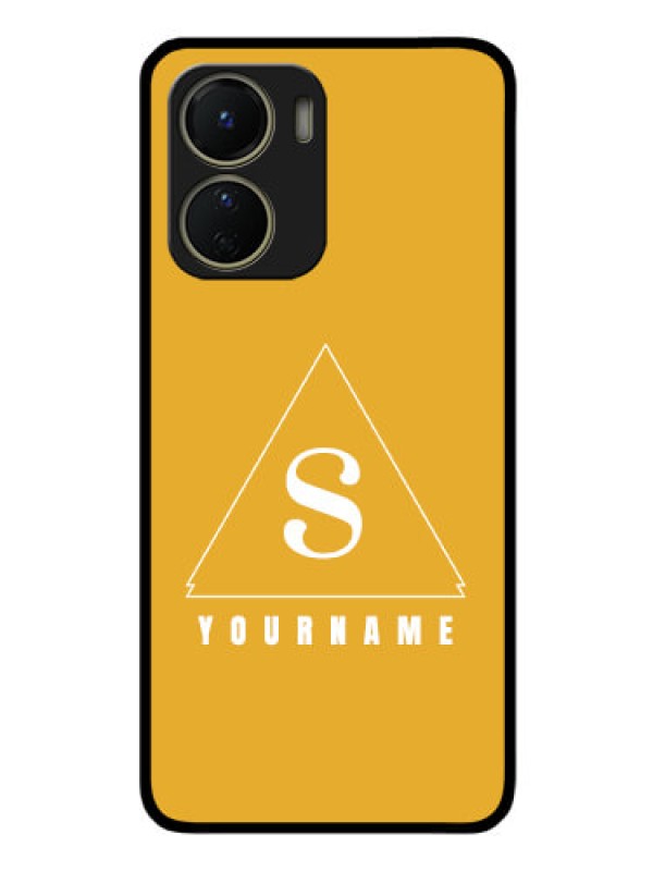 Custom Vivo Y16 Personalized Glass Phone Case - simple triangle Design
