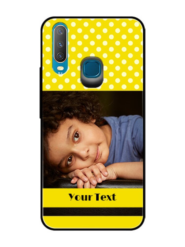 Custom Vivo Y17 Custom Glass Phone Case  - Bright Yellow Case Design