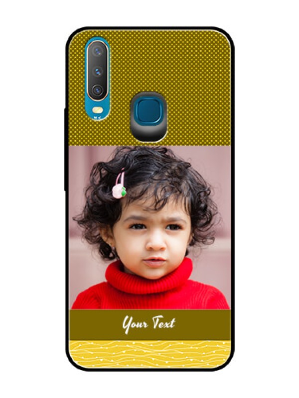 Custom Vivo Y17 Custom Glass Phone Case  - Simple Green Color Design