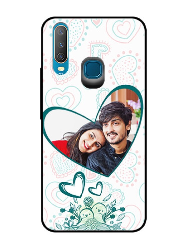 Custom Vivo Y17 Photo Printing on Glass Case  - Premium Couple Design