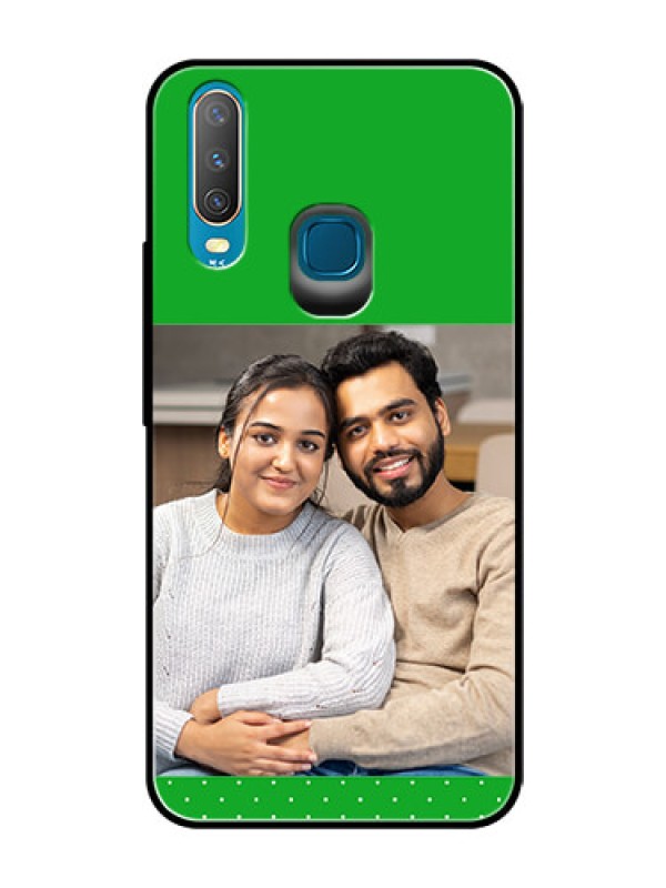 Custom Vivo Y17 Personalized Glass Phone Case  - Green Pattern Design