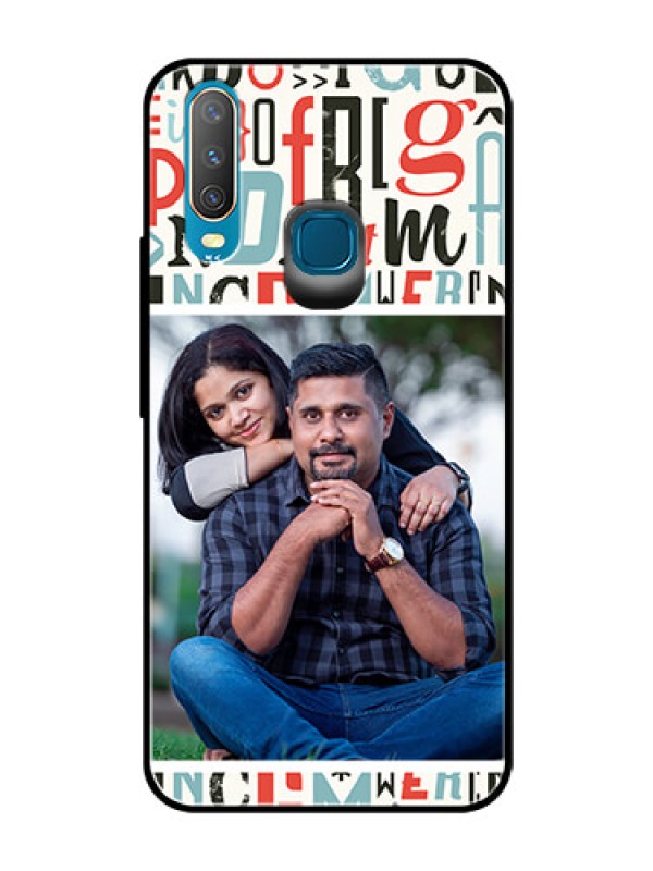 Custom Vivo Y17 Personalized Glass Phone Case  - Alphabet Design