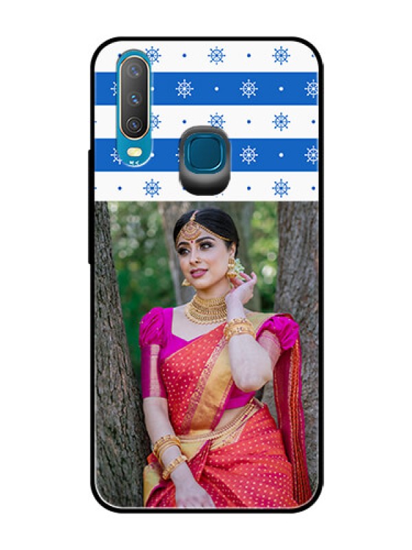Custom Vivo Y17 Photo Printing on Glass Case  - Snow Pattern Design