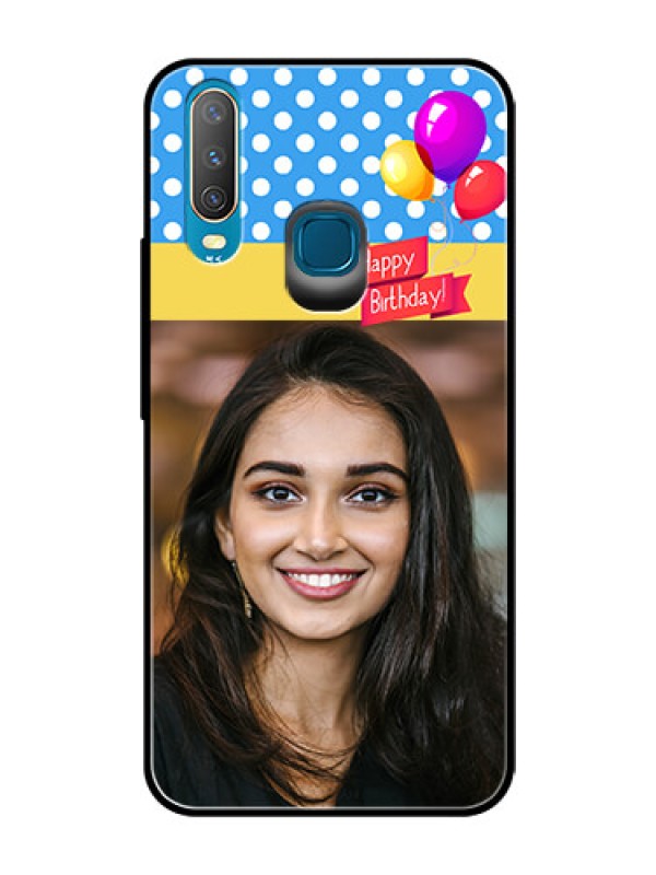 Custom Vivo Y17 Custom Glass Mobile Case  - Happy Birthday Design