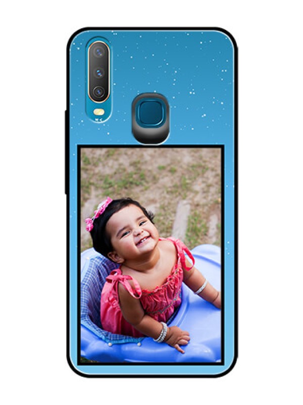 Custom Vivo Y17 Custom Glass Mobile Case  - Wave Pattern Colorful Design