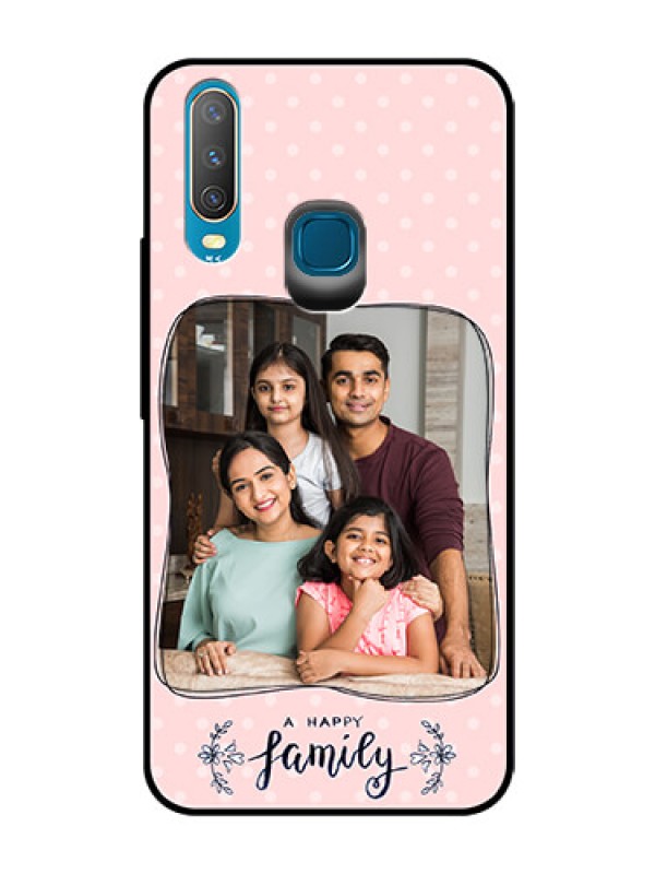 Custom Vivo Y17 Custom Glass Phone Case  - Family with Dots Design