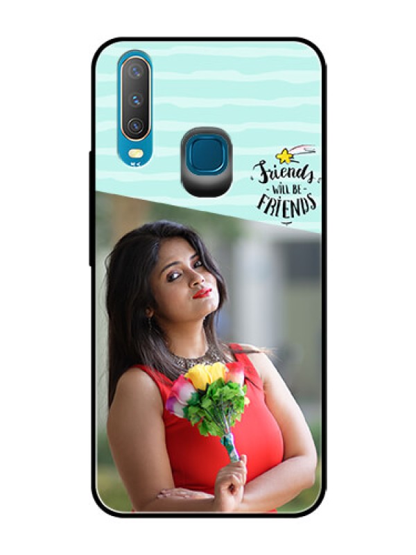 Custom Vivo Y17 Custom Glass Phone Case  - Friends Picture Icon Design