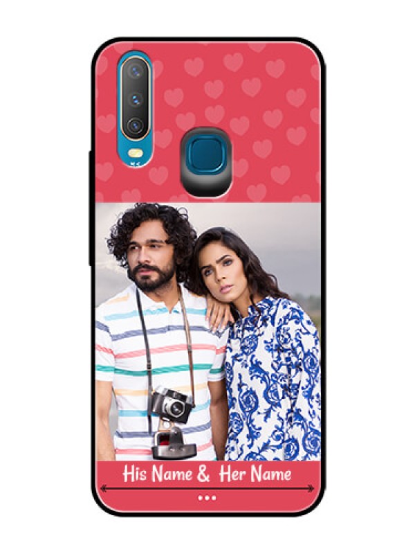 Custom Vivo Y17 Photo Printing on Glass Case  - Simple Love Design