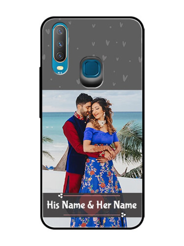 Custom Vivo Y17 Custom Glass Mobile Case  - Buy Love Design with Photo Online
