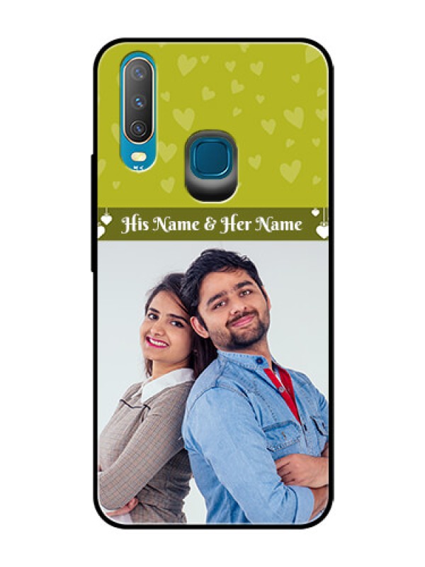 Custom Vivo Y17 Custom Glass Phone Case  - You & Me Heart Design