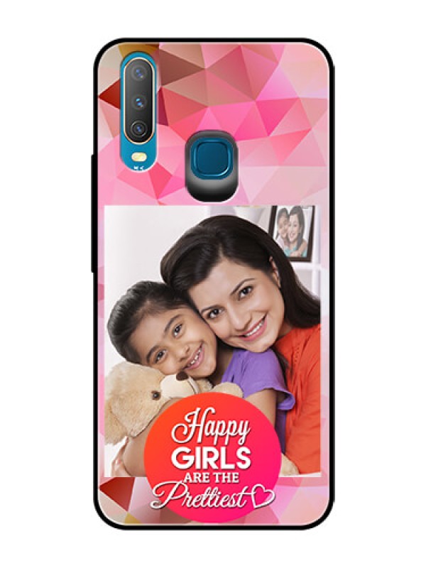 Custom Vivo Y17 Photo Printing on Glass Case  - Abstract Triangle Design