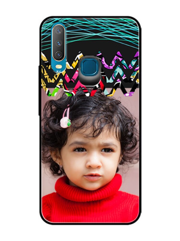 Custom Vivo Y17 Personalized Glass Phone Case  - Neon Abstract Design