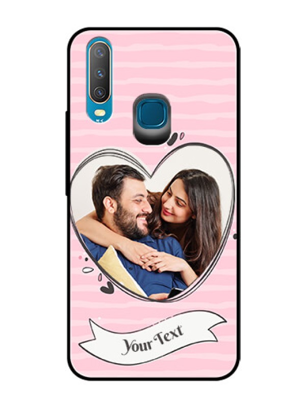 Custom Vivo Y17 Custom Glass Phone Case  - Vintage Heart Design