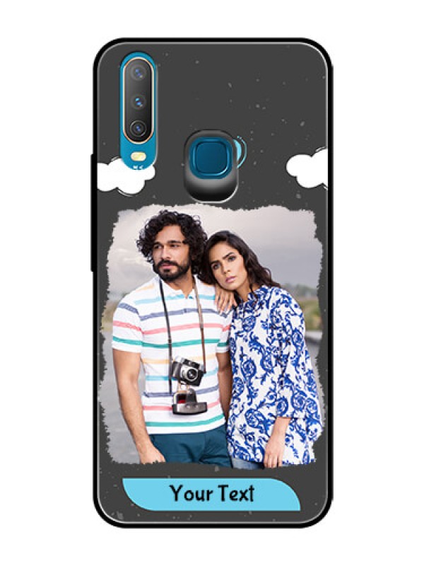 Custom Vivo Y17 Custom Glass Phone Case  - Splashes with love doodles Design