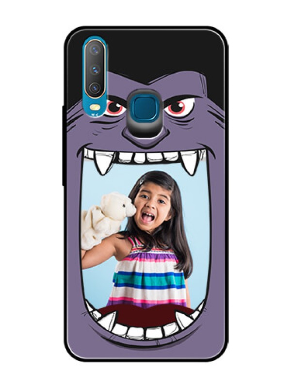 Custom Vivo Y17 Custom Glass Phone Case  - Angry Monster Design