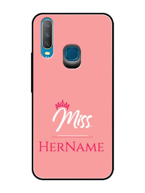 Custom Vivo Y17 Custom Glass Phone Case Mrs with Name
