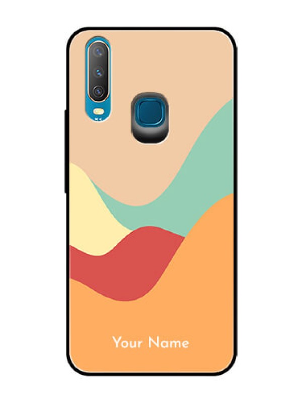 Custom Vivo Y17 Personalized Glass Phone Case - Ocean Waves Multi-colour Design