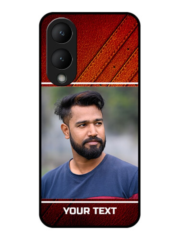 Custom Vivo Y17s Custom Glass Phone Case - Leather Phone Case Design