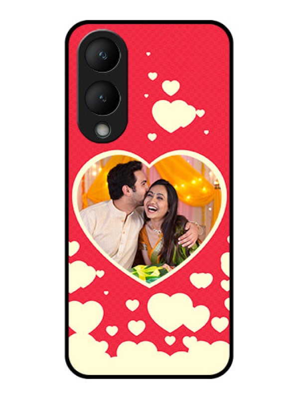 Custom Vivo Y17s Custom Glass Phone Case - Love Symbols Phone Cover Design
