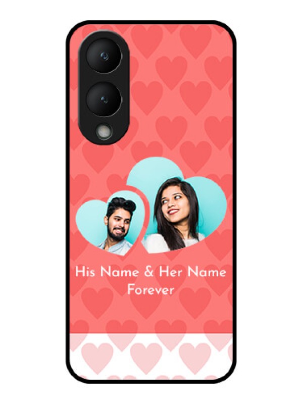 Custom Vivo Y17s Custom Glass Phone Case - Couple Pic Upload Design