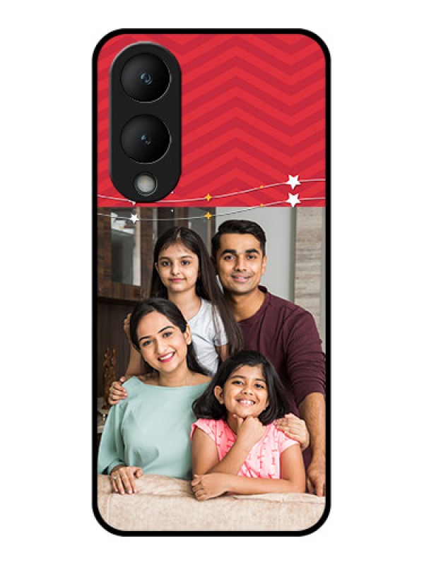 Custom Vivo Y17s Custom Glass Phone Case - Happy Family Design