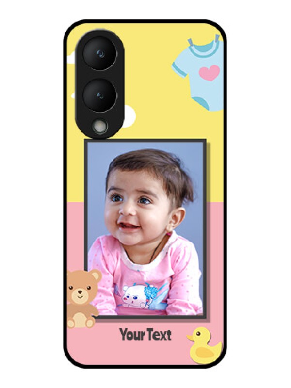 Custom Vivo Y17s Custom Glass Phone Case - Kids 2 Color Design
