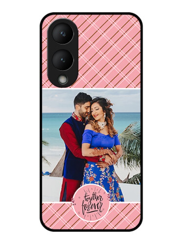 Custom Vivo Y17s Custom Glass Phone Case - Together Forever Design
