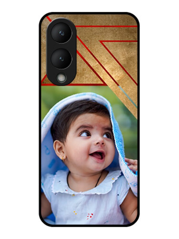 Custom Vivo Y17s Custom Glass Phone Case - Gradient Abstract Texture Design