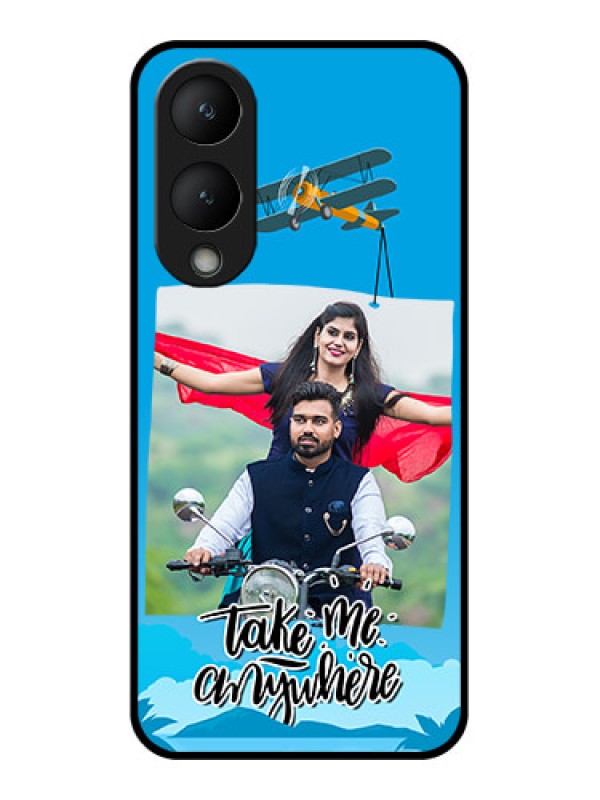 Custom Vivo Y17s Custom Glass Phone Case - Traveller Design