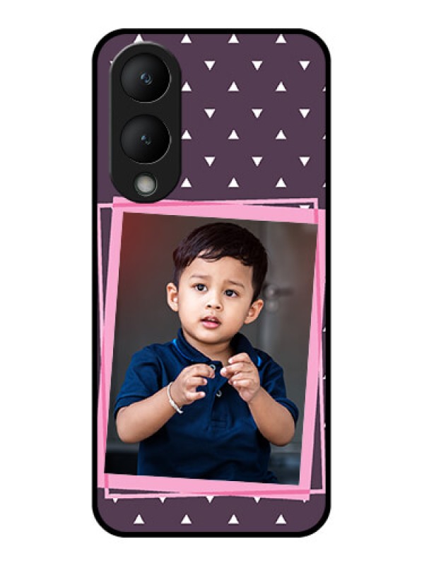 Custom Vivo Y17s Custom Glass Phone Case - Triangle Pattern Dotted Design