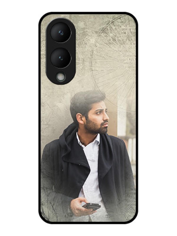 Custom Vivo Y17s Custom Glass Phone Case - With Vintage Design