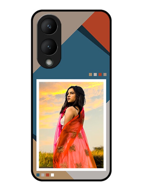 Custom Vivo Y17s Custom Glass Phone Case - Retro Color Pallet Design