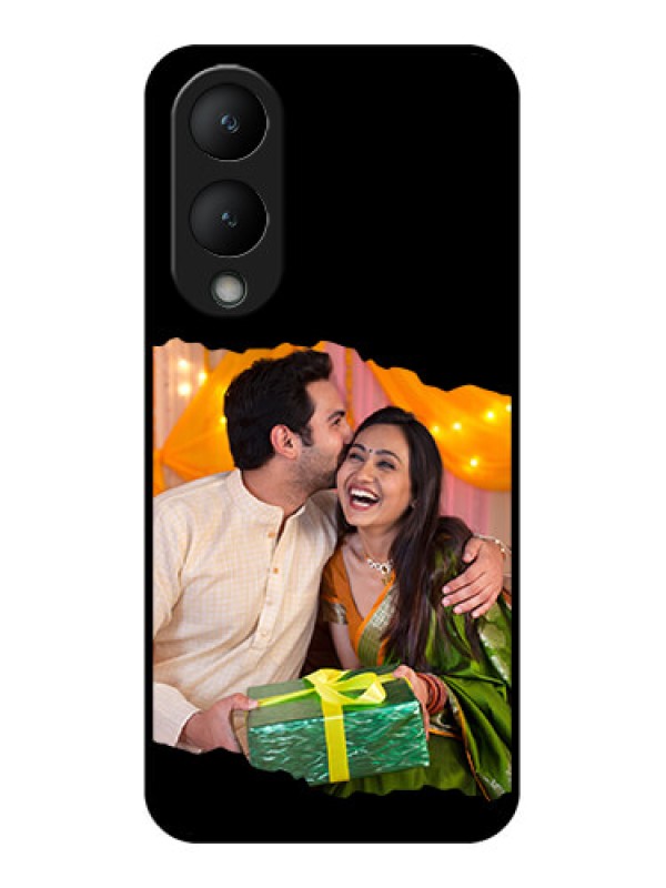 Custom Vivo Y17s Custom Glass Phone Case - Tear - Off Design